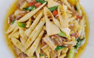 食堂大锅竹笋炒肉的做法（食堂大锅竹笋炒肉的做法视频）